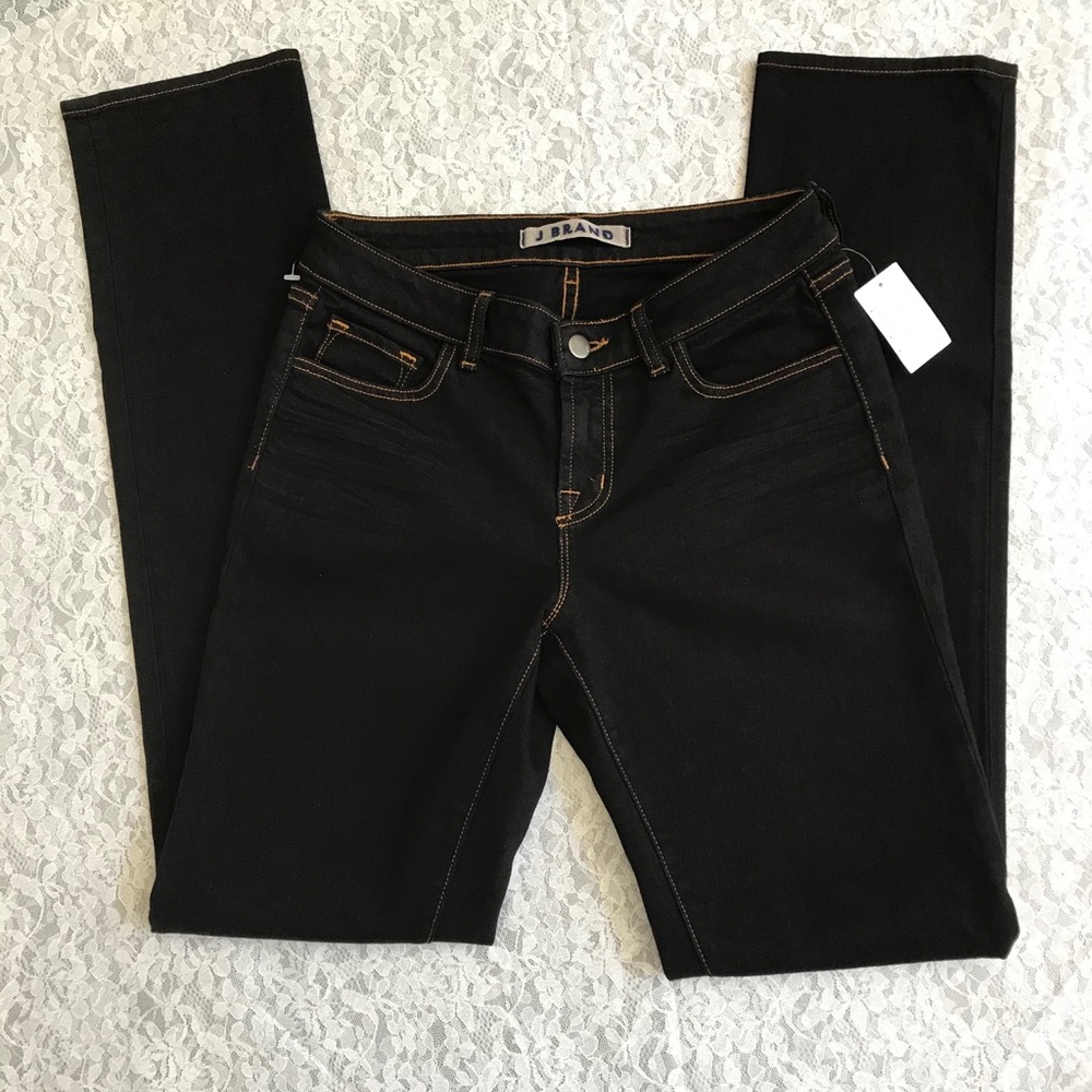 NWT J Brand Scarlett cigarette black Jeans - Picture 3 of 6
